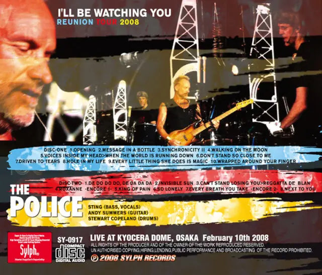 THE POLICE / I'LL BE WATCHING YOU OSAKA 2008 Osaka 2008 (2CDR)