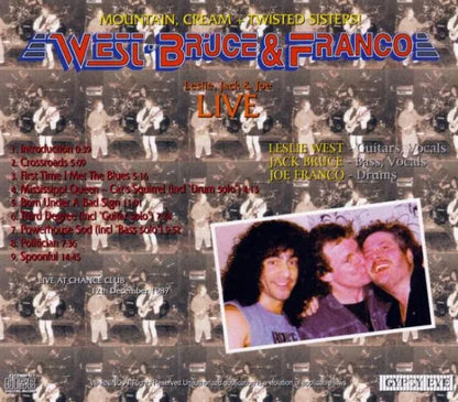 WEST, BRUCE & FRANCO / LESLIE,JACK & JOE LIVE (1CD)