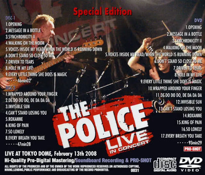 POLICE / LIVE IN CONCERT special edition Tokyo Dome 2008 Soundboard + Pro-Shot (2CDR+1DVDR)