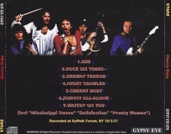 STARZ / CHERRY BABY 1978 New York (1CD)