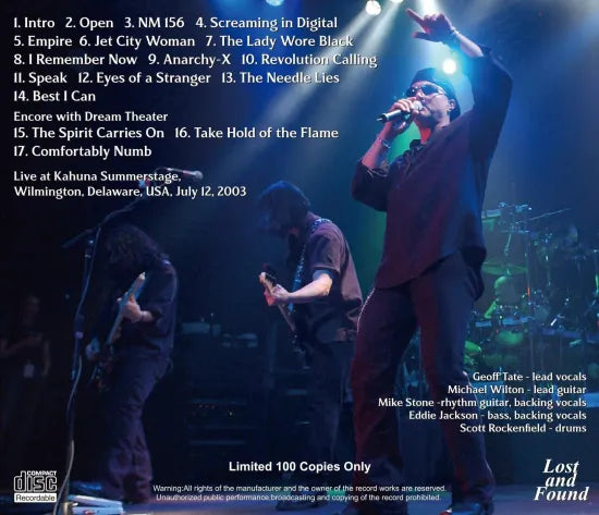 QUEENSRYCHE / THE ART OF ANOTHER LIVE SOUNDBOARD (1CDR)