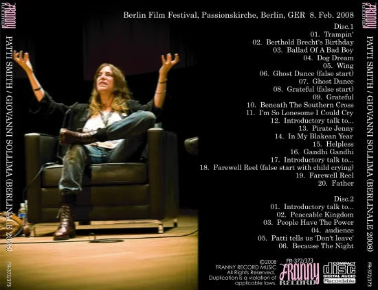 PATTI SMITH / GIOVANNI SOLLIMA (BERLINALE 2008) (2CDR)