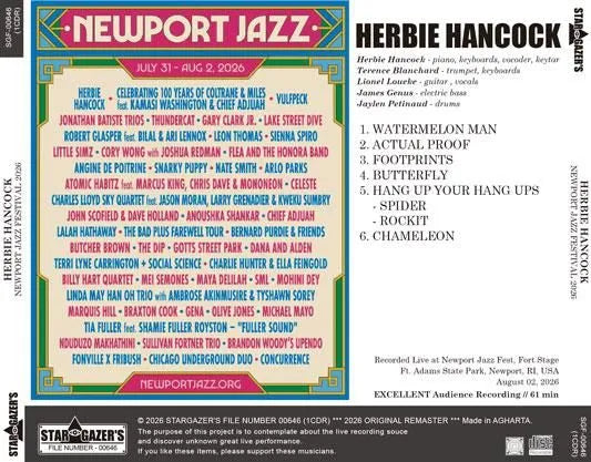 HERBIE HANCOCK / NEWPORT JAZZ FESTIVAL 2026 (1CDR)