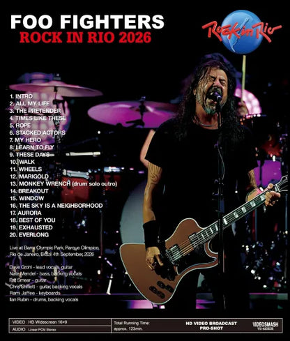 FOO FIGHTERS / ROCK IN RIO 2026 HD PRO-SHOT (1BDR)