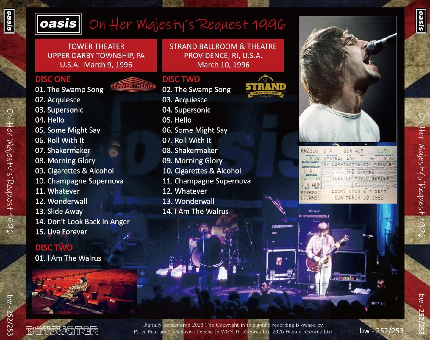 OASIS / 1996 ON HER MAJESTY'S REQUEST (2CD)