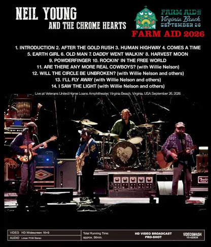 NEIL YOUNG AND THE CHROME HEARTS / FARM AID 2026 PRO SHOT (1BDR)