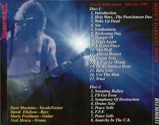 MEGADETH / DAVE'S DARKEST HOUR (2CDR)