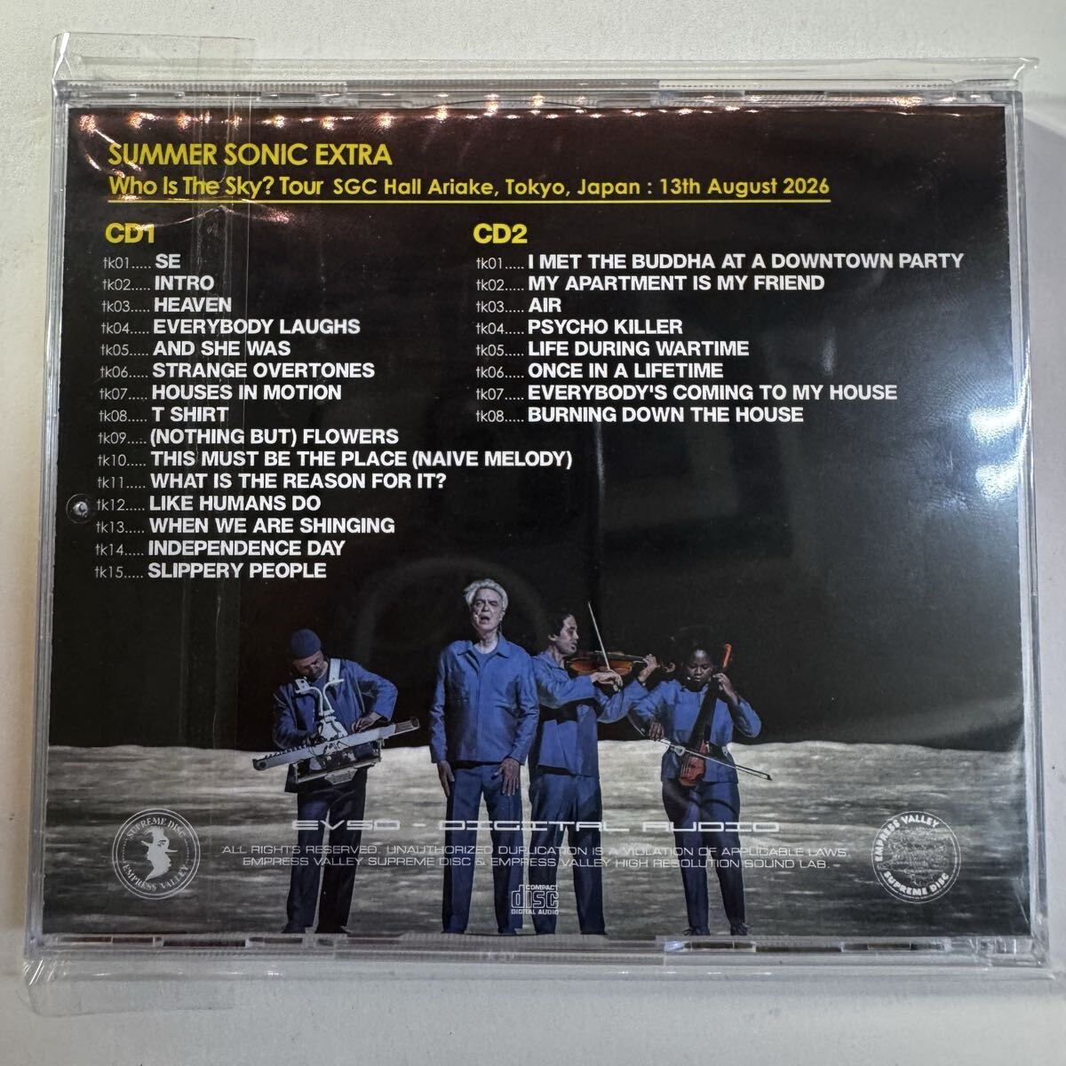 DAVID BYRNE / TOKYO 2026 August 13 (2CDR)