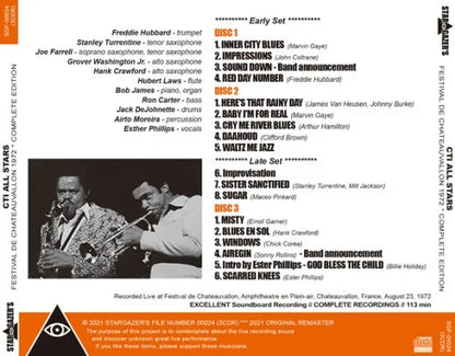 CTI ALL STARS / FESTIVAL DE CHATEAUVALLON 1972 * COMPLETE EDITION SOUNDBOARD (3CDR)