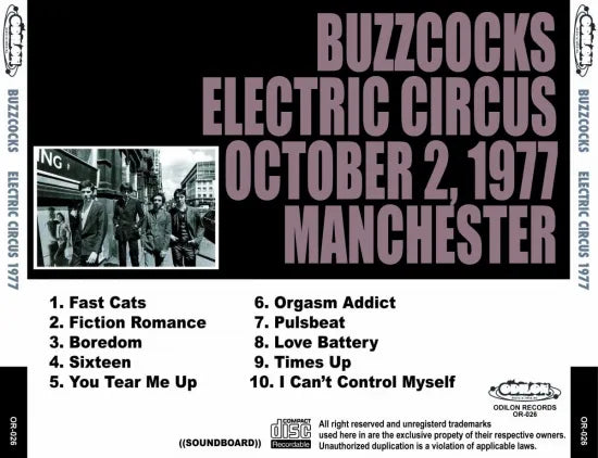 BUZZCOCKS / ELECTRIC CIRCUS 1977 (1CDR)