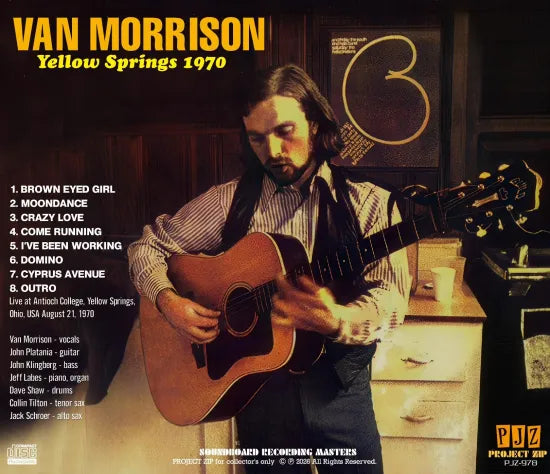 VAN MORRISON / YELLOW SPRINGS 1970 STEREO SOUNDBOARD (1CDR)