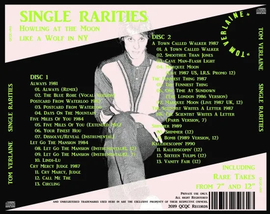 TOM VERLAINE / SINGLE RARITIES (2CDR)