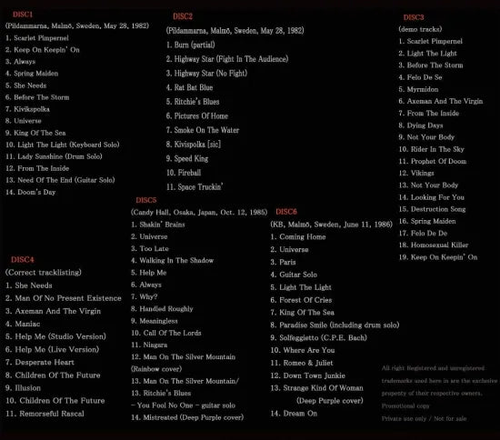 SILVER MOUNTAIN / ANTHOLOGY (6CDR)
