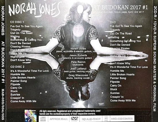 NORAH JONES / AT BUDOKAN 2017 #1 (2CDR+1DVDR)