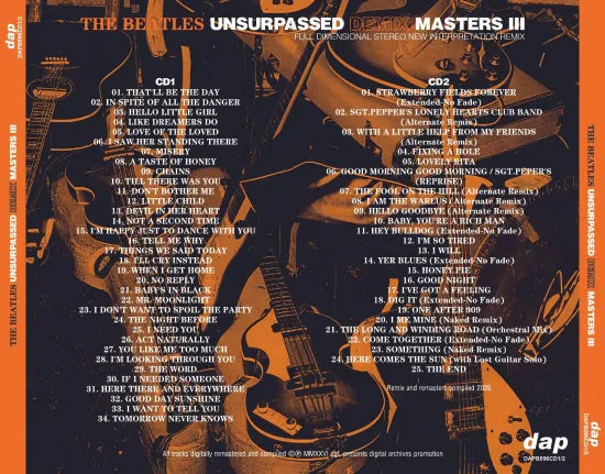 THE BEATLES / UNSURPASSED DEMIX MASTERS III FULL DIMENSIONAL INTERPRETATION REMIX (2CD)