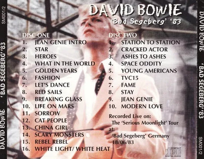 DAVID BOWIE / BAD SEGEBERG '83 (2CDR)