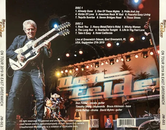 DON FELDER / ON TOUR 2019 IN EAST GREENWICH (2CDR)