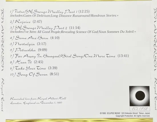 JON ANDERSON / ROYAL EVENT (1CD)