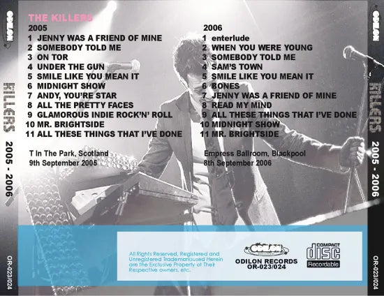 THE KILLERS  / 2005-2006 Radio Broadcast (2CDR)