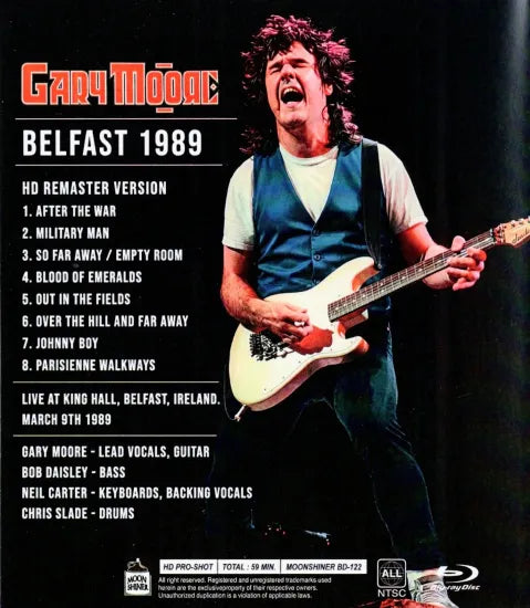 GARY MOORE / BELFAST 1989 HD PRO-SHOT (1BDR)