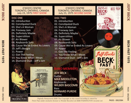 JEFF BECK / 1975 BECK-FAST (2CD)