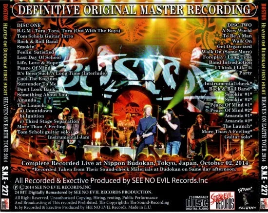 BOSTON / Heaven on Budokan First Night Silver disc R (2CD)