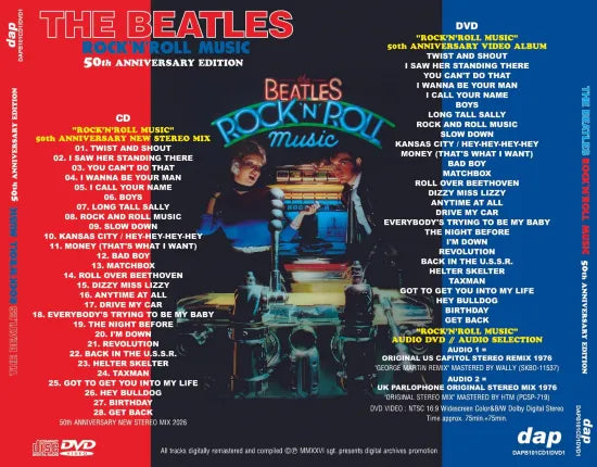 THE BEATLES / ROCK'N'ROLL MUSIC 50th ANNIVERSARY EDITION (1CD&1DVD)