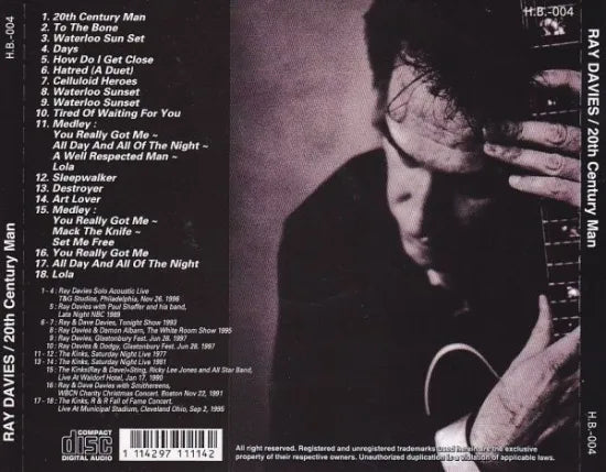 RAY DAVIES / 20TH CENTURY MAN KINKS (1CD)