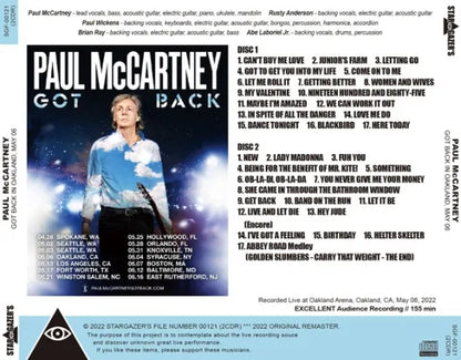 PAUL McCARTNEY / GOT BACK IN OAKLAND, MAY 06 (2CDR)