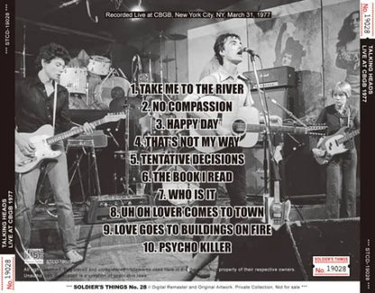 TALKING HEADS / LIVE AT CBGB 1977 (1CDR)