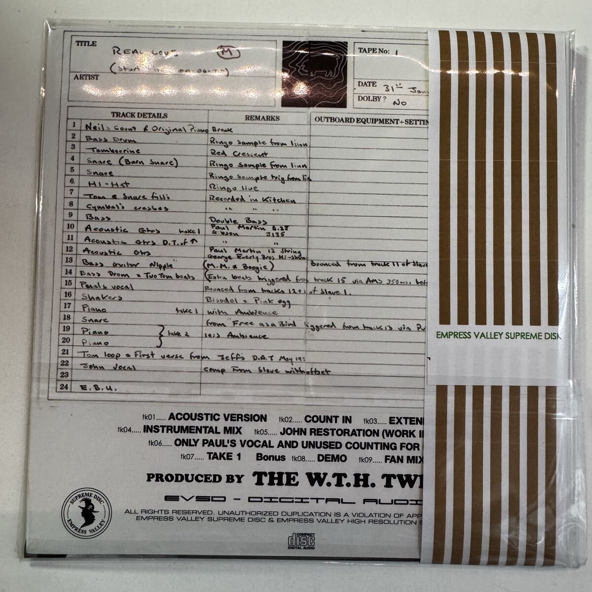 The Beatles / Real Love 2015 24track Tape Transfer (1CD+Bonus)