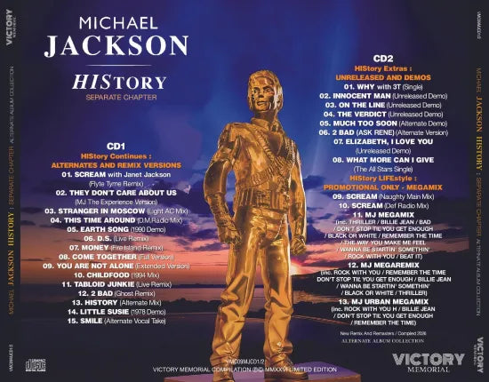 MICHAEL JACKSON / HISTORY SEPARATE CHAPTER ALTERNATE ALBUM (2CD)