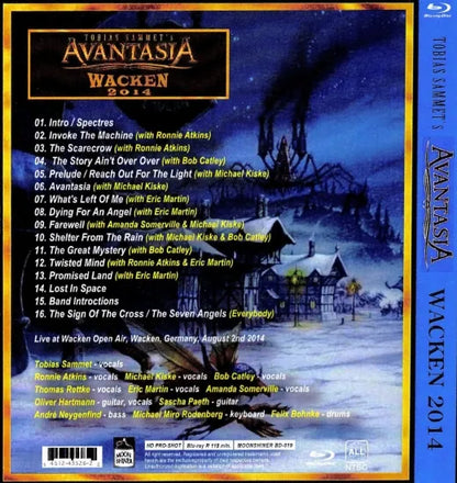 TOBIAS SAMMET's AVANTASIA / WACKEN 2014 HD PRO-SHOT (1BDR)