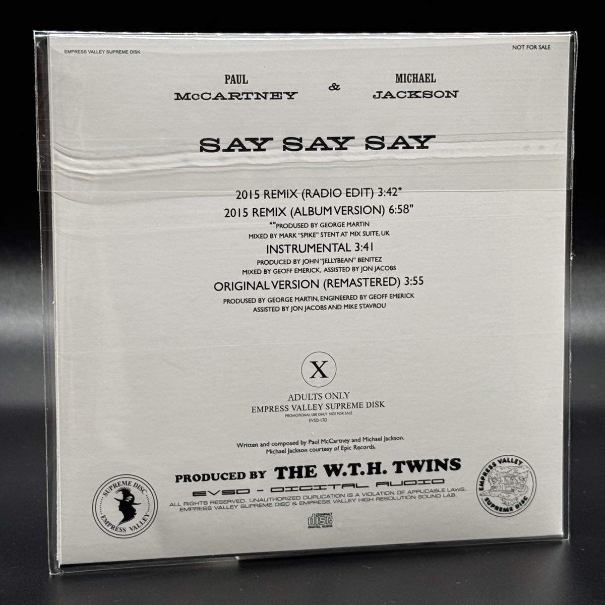 Paul McCartney & Michael Jackson / SAY SAY SAY Includes 4 versions (1CD)