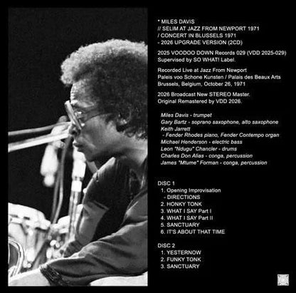 MILES DAVIS / CONCERT IN BLUSSELS 1971 - 2026 UPGRADE VERSION (2CD)