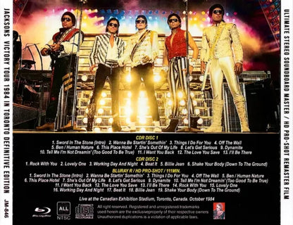 JACKSONS / VICTORY TOUR 1984 IN TORONTO DEFINITIVE EDITION Stereo Soundboard HD Remaster Pro-Shot (2CDR+1BDR)