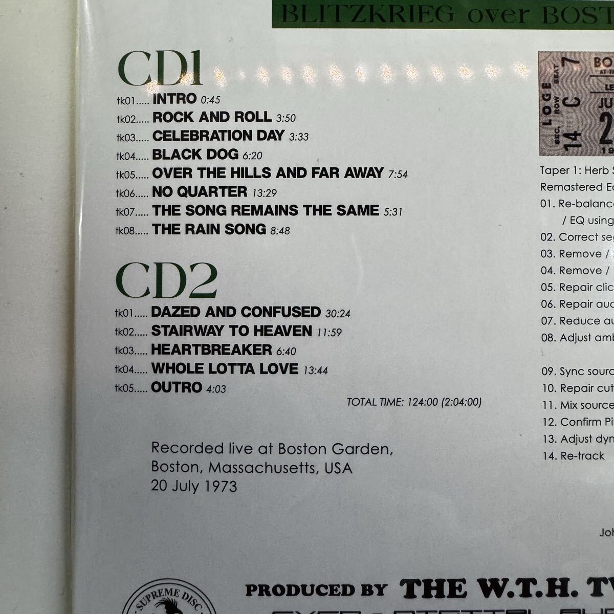 LED ZEPPELIN / BLITZKREIG OVER BOSTON (2CD)