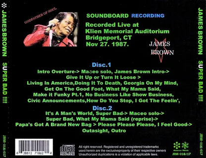 James Brown / Super Bad!!!! SOUNDBOARD (2CDR)