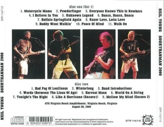 Neil Young, The Stills-Young Band / Live 4-Title Set (7CD)