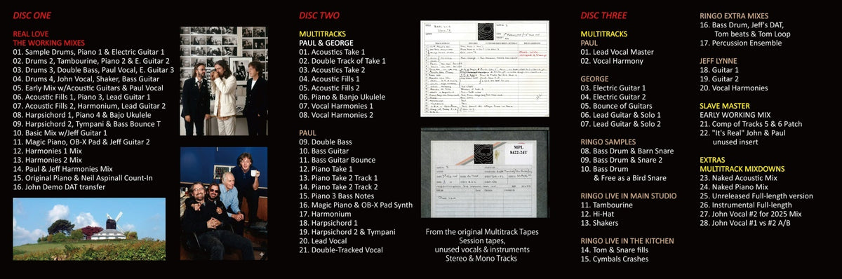 THE BEATLES / SAMARITANS SESSIONS AT THE MILL 1995 'REAL LOVE' (3CD)