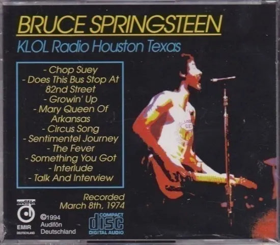 Bruce Springsteen / KLOL Radio Houston Texas 1974 Studio Recording (1CD)