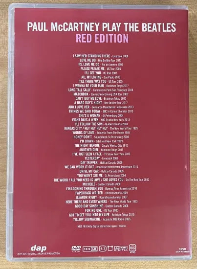 PAUL McCARTNEY / PLAY THE BEATLES RED EDITION (1DVD)