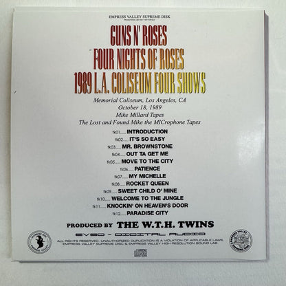 GUNS N’ ROSES / FOUR NIGHTS OF ROSES 1989 LA coliseum 4 shows (6CD BOX)
