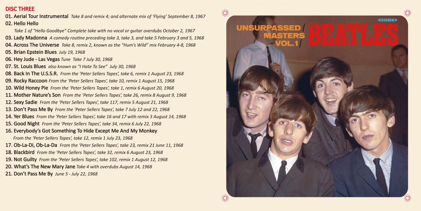 THE BEATLES / UNSURPASSED MASTERS VOL.1 (3CD)