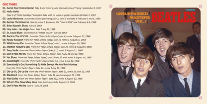 THE BEATLES / UNSURPASSED MASTERS VOL.1 (3CD)