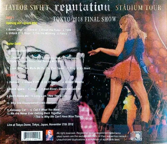 TAYLOR SWIFT / TOKYO 2018 FINAL SHOW (2CDR)