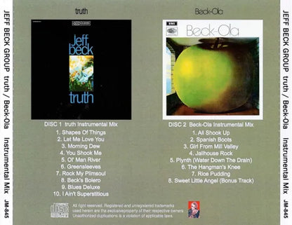 JEFF BECK GROUP / Truth / Beck-Ola INSTRUMENTAL MIX (2CDR)