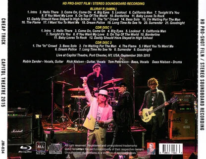 CHEAP TRICK / CAPITOL THEATRE 2015 HD PRO-SHOT (1BDR+2CDR)