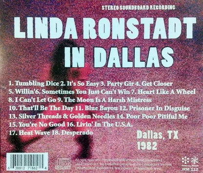 LINDA RONSTADT / IN DALLAS SOUNDBOARD (1CDR)