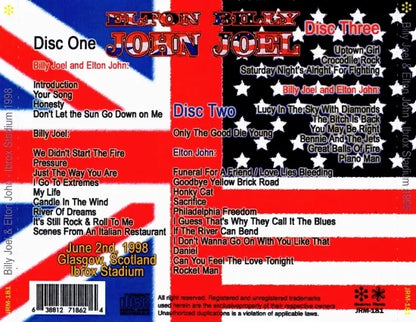 Billy Joel & Elton John / Ibrox Stadium 1998 (3CD) Face To Face Tour